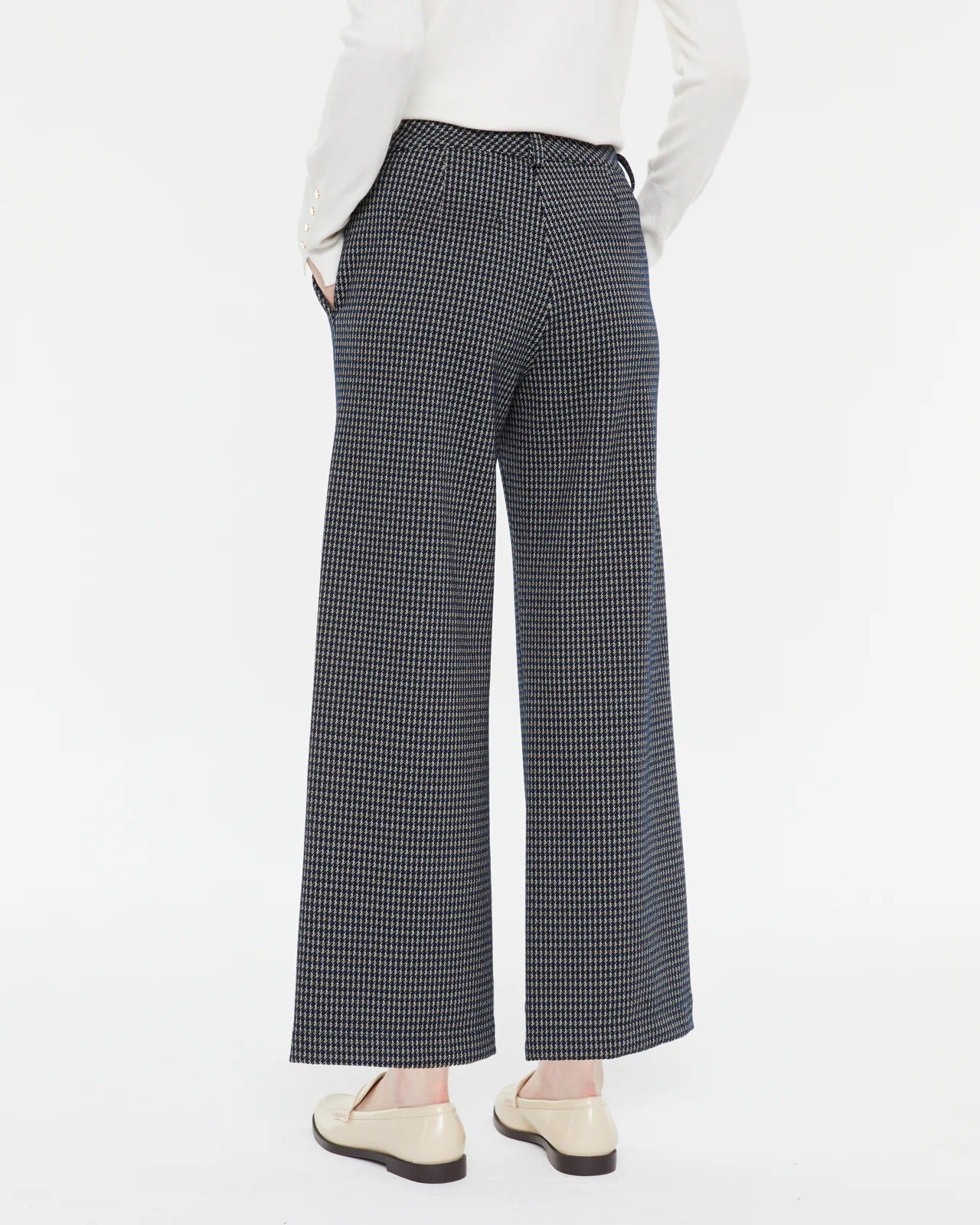 Pantalón ancho punto pata de gallo BLAIR