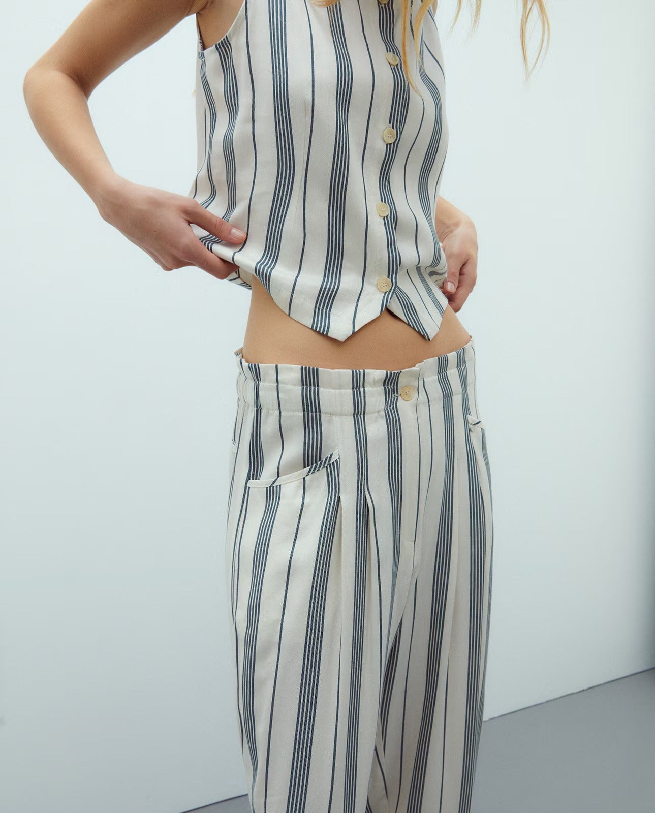 Pantalón ancho rayas DARIAN