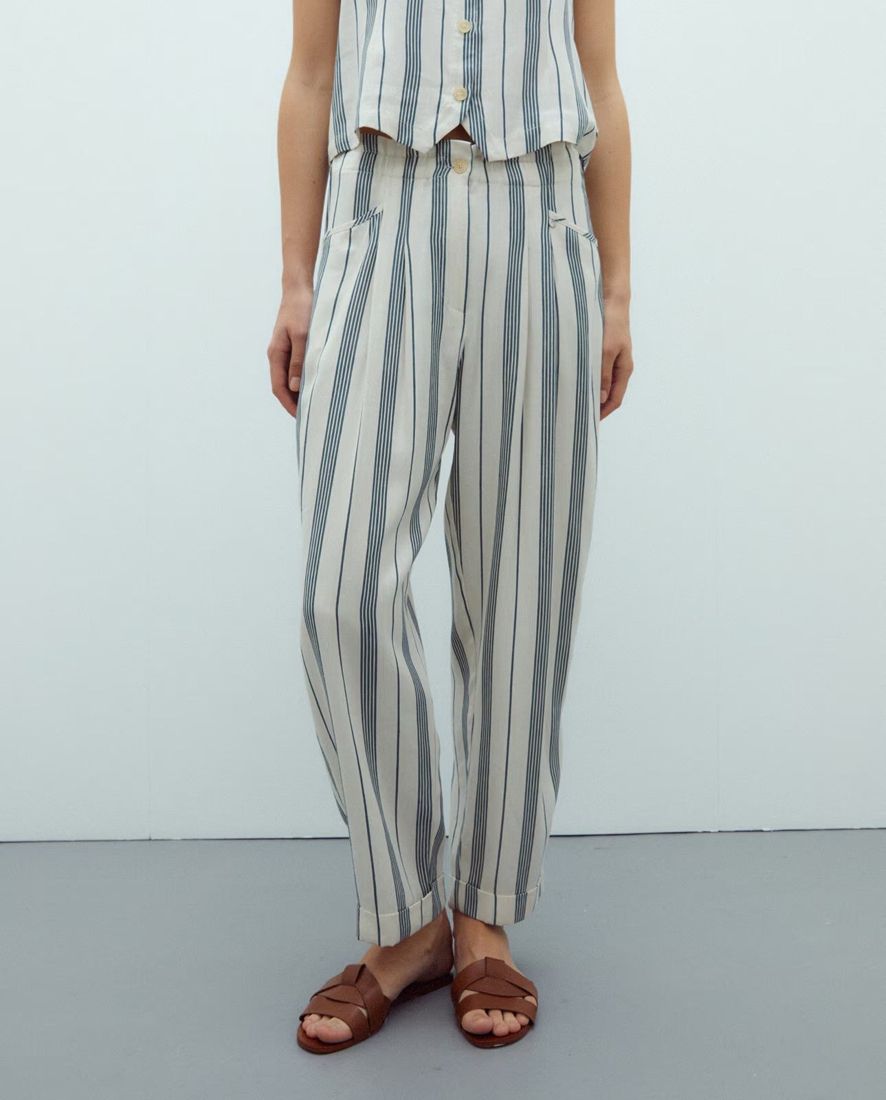 Pantalón ancho rayas DARIAN