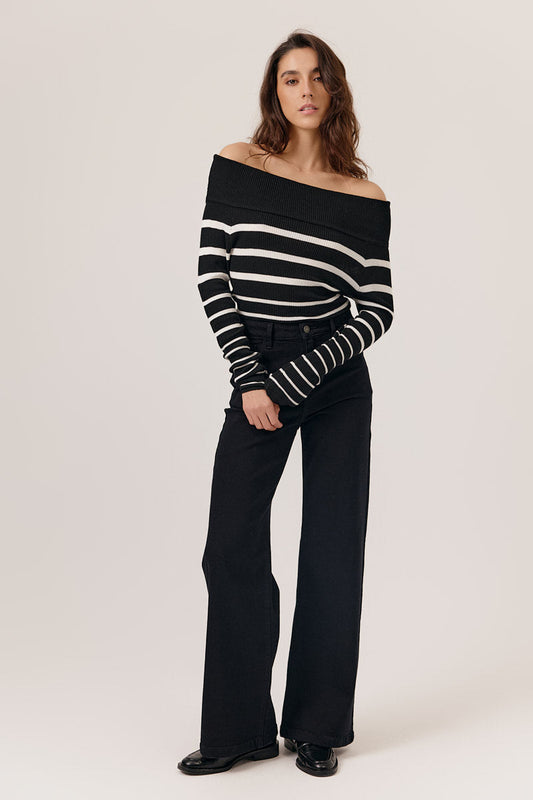 Pantalón vaquero negro BROOKE