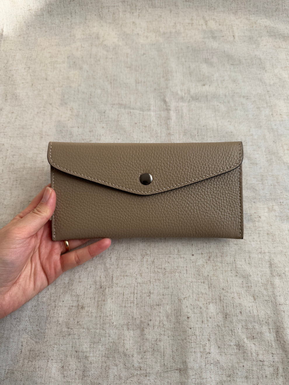 Billetero Piel beige oscuro