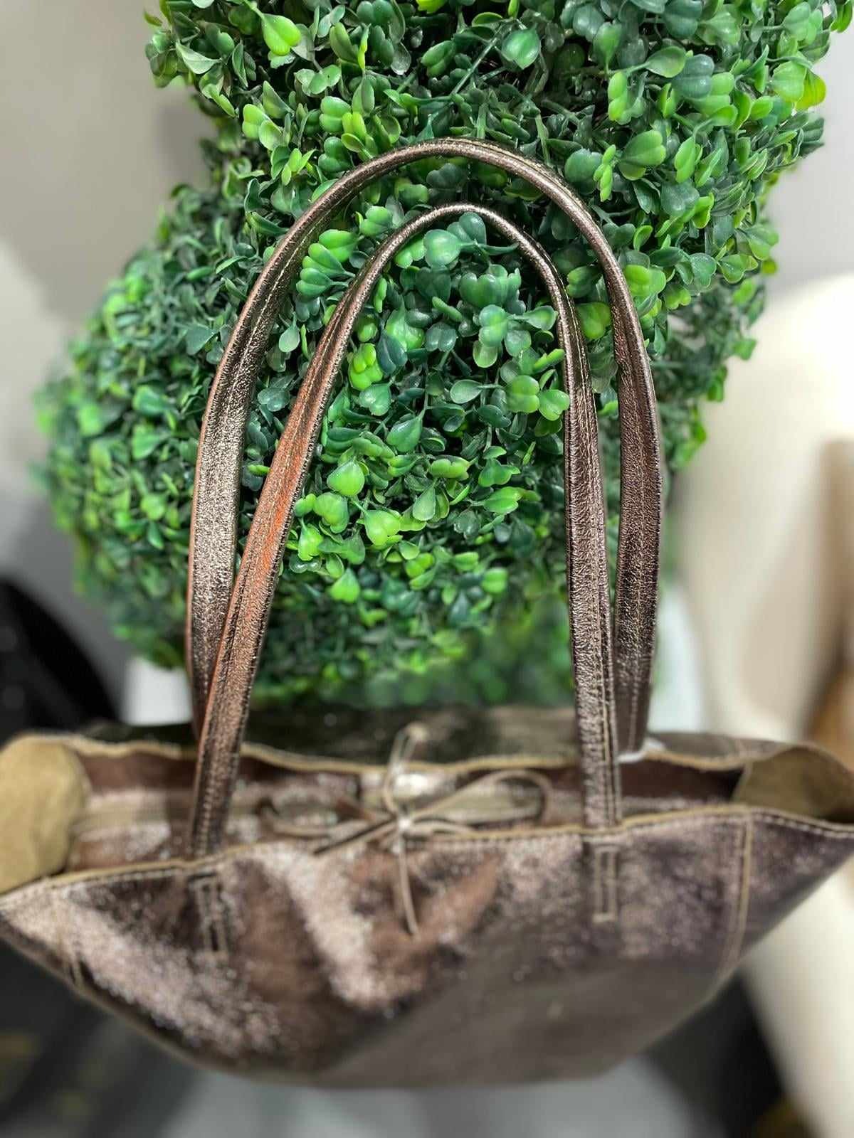 Bolso shopper BROOKLYN cobre metalizado