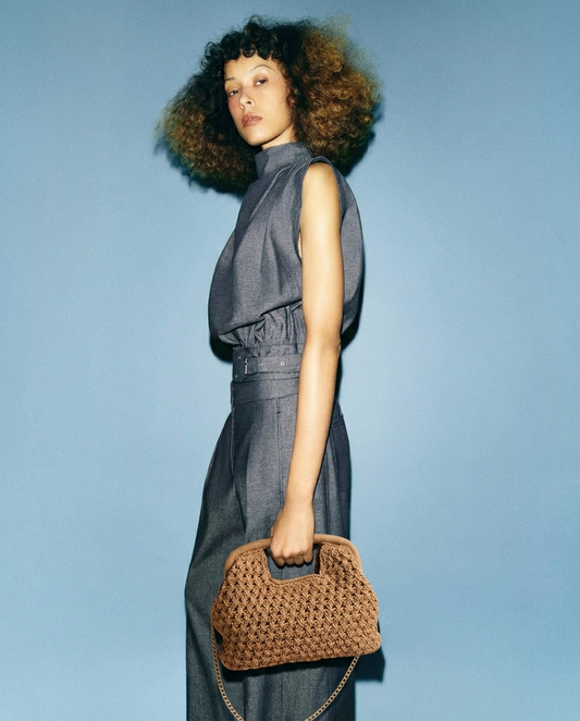 Bolso de mano efecto crochet DESTRA