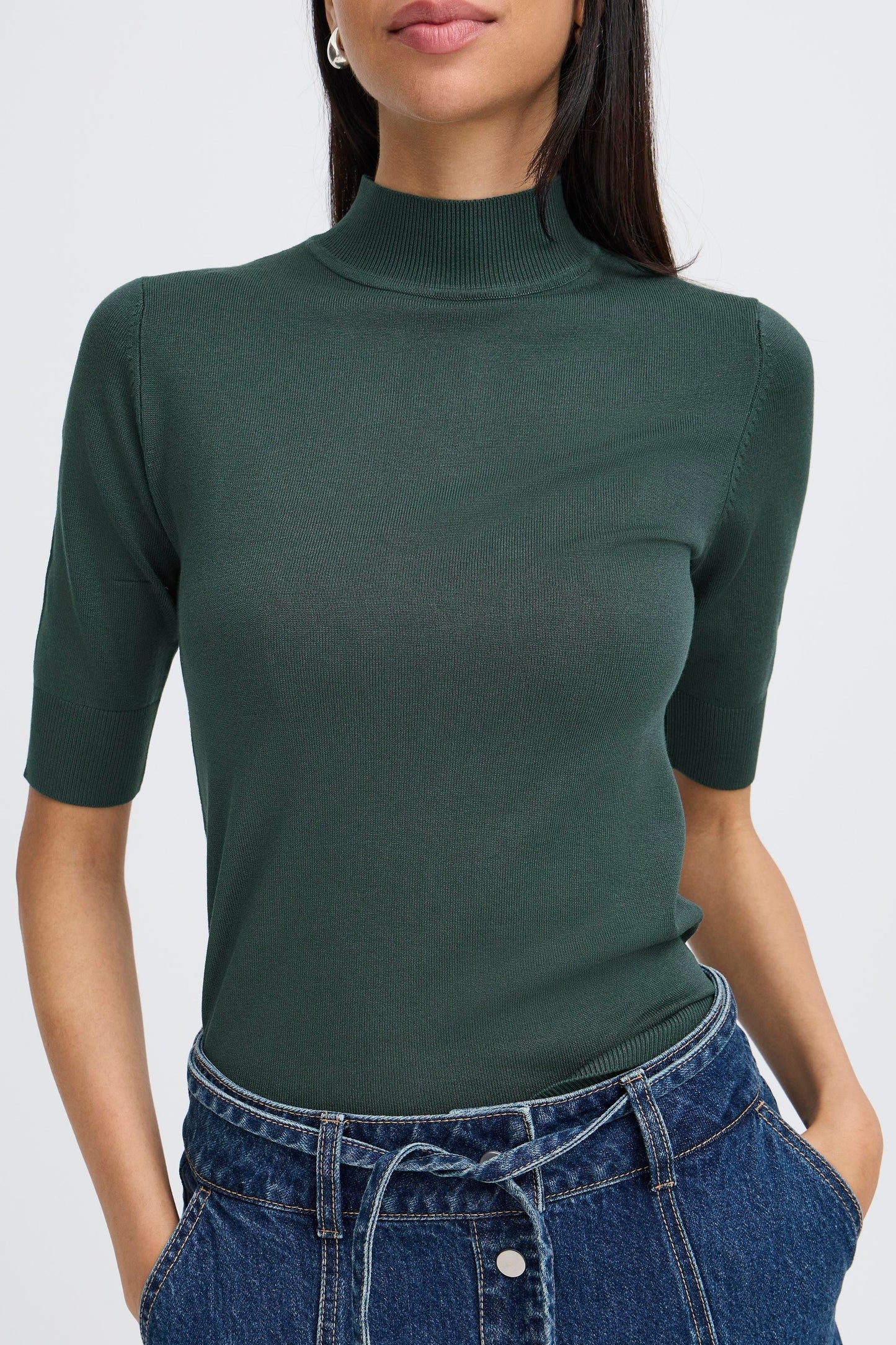 Jersey de punto fino BELINDA verde