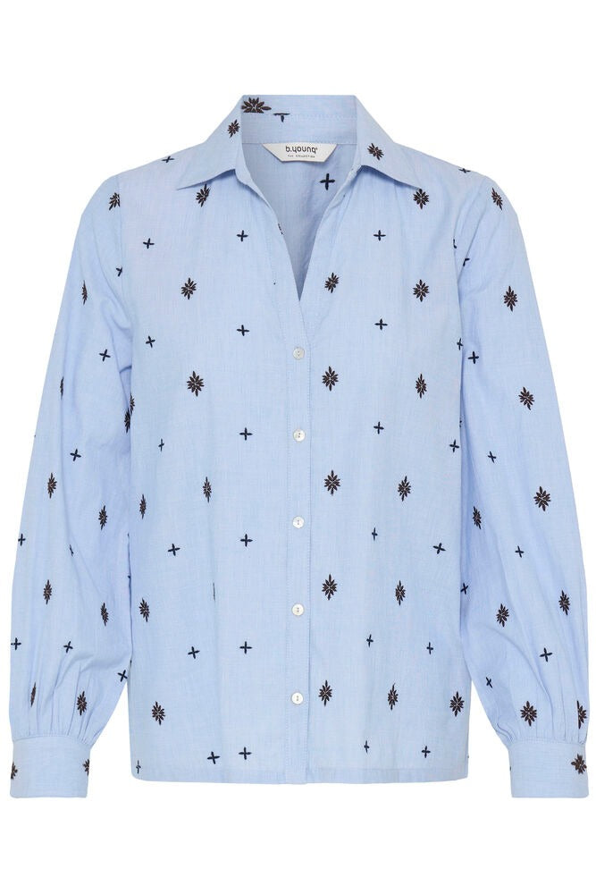 Camisa chambray bordada LABIENNE