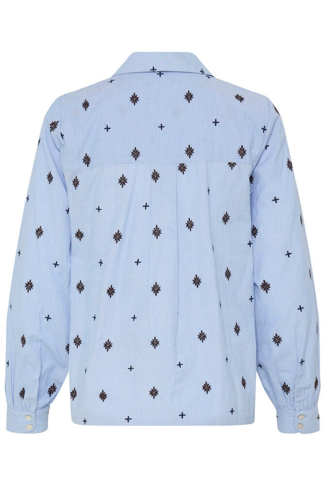 Camisa chambray bordada LABIENNE