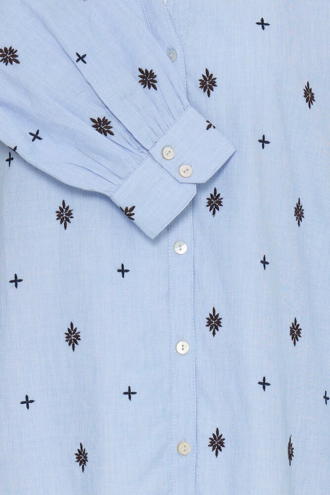 Camisa chambray bordada LABIENNE