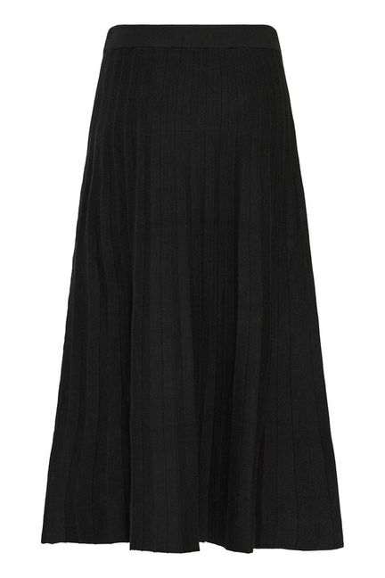 Falda plisada de punto negro GINA