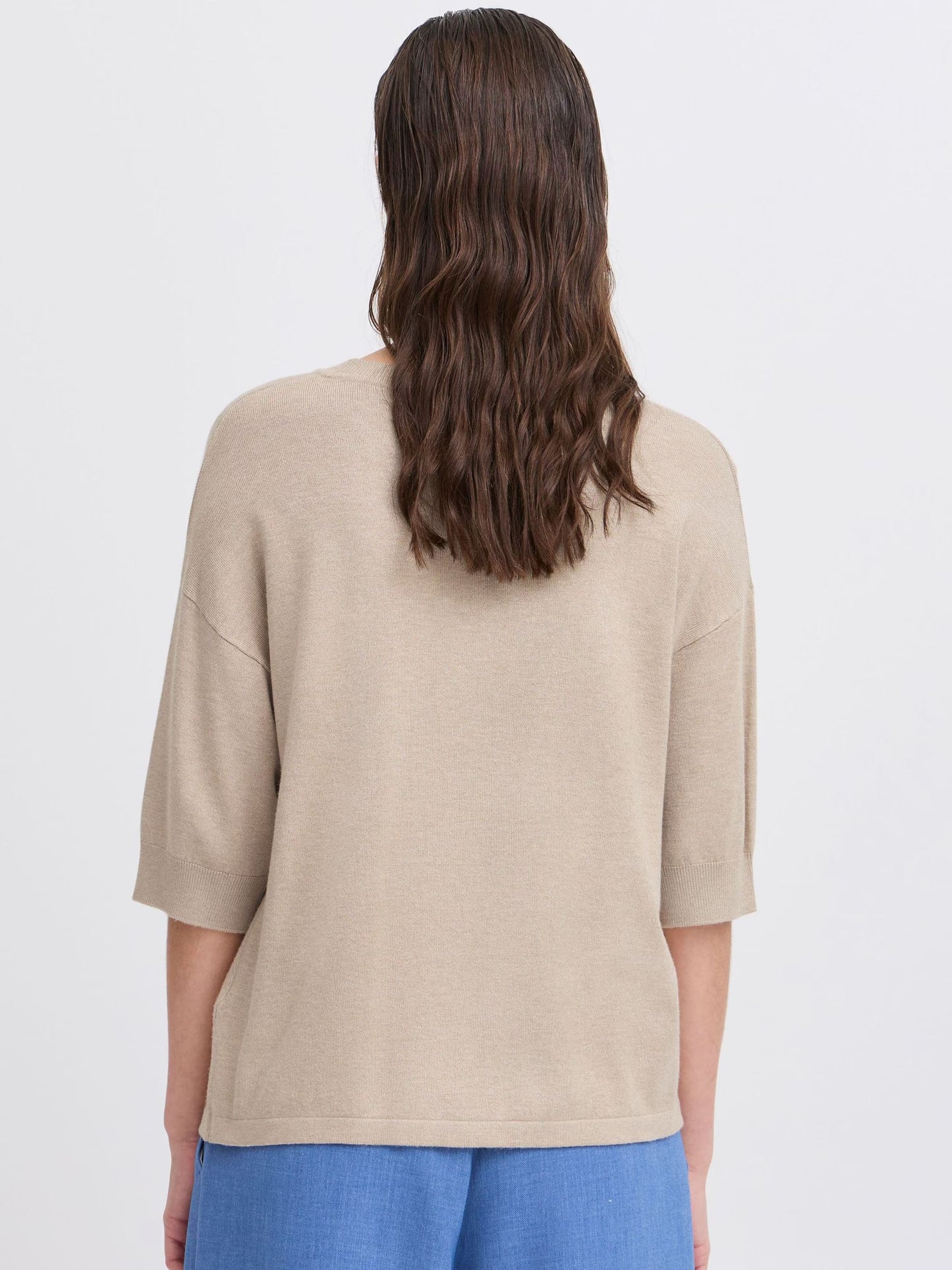 Jersey de punto fino BRINA beige