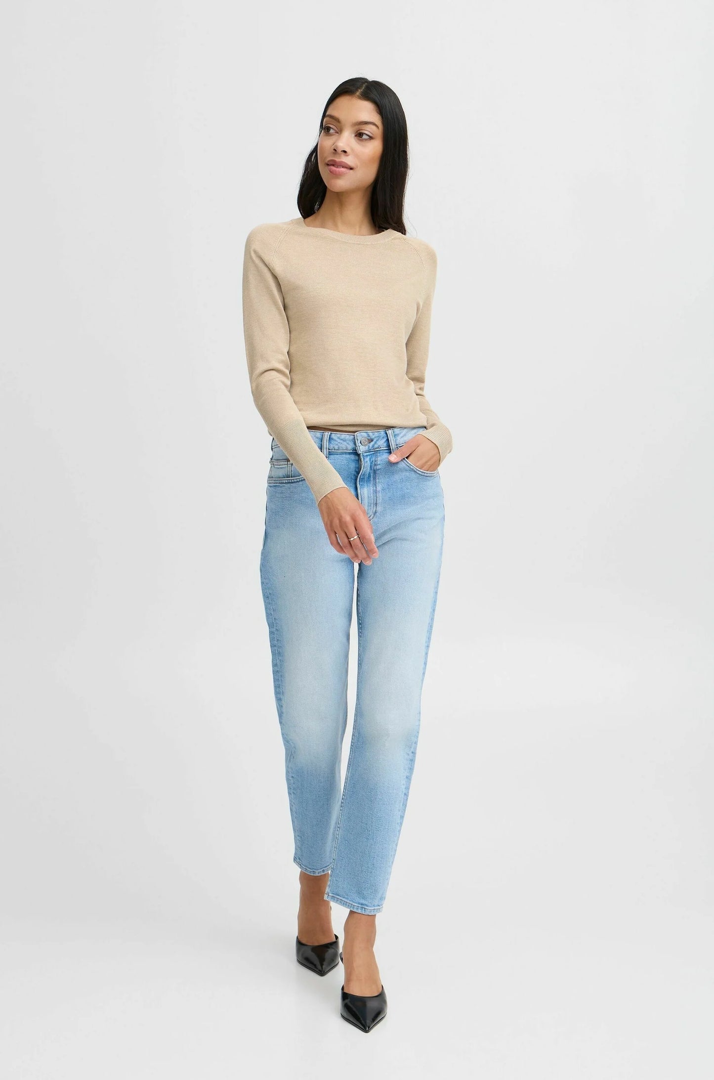 Jersey punto fino beige CUFF