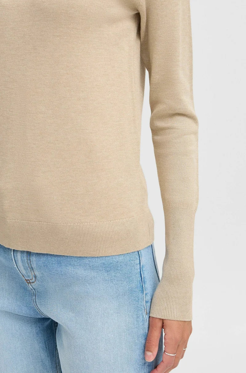 Jersey punto fino beige CUFF