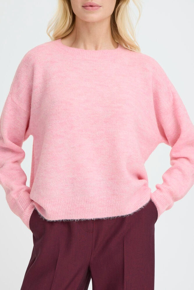 Jersey punto rosa claro LONNA