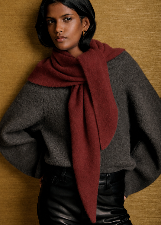 Bufanda triangular burgundy