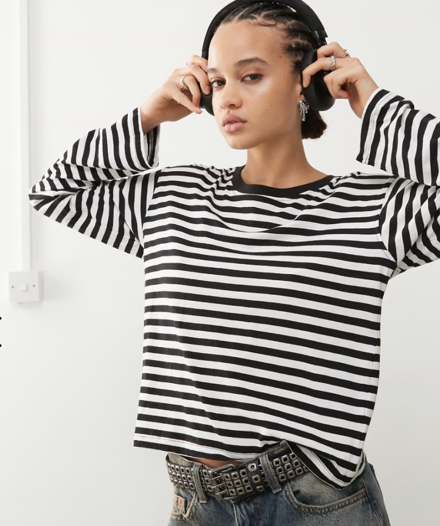 Camiseta de rayas horizontales - Monki