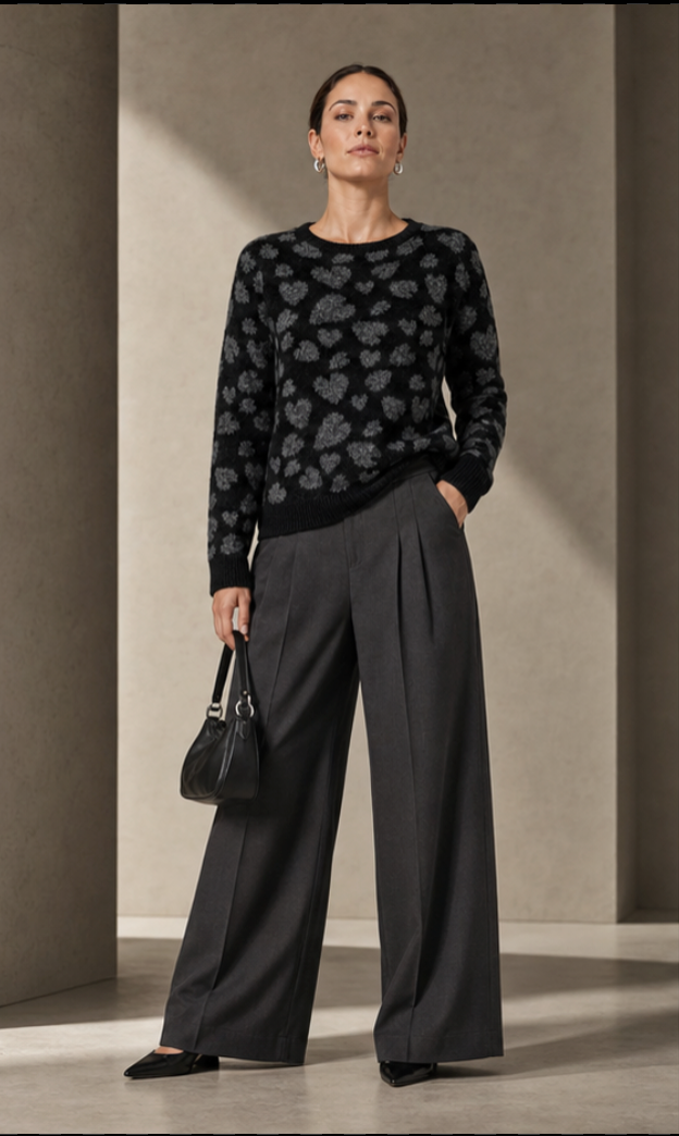 Jersey corazones DEART en negro con gris