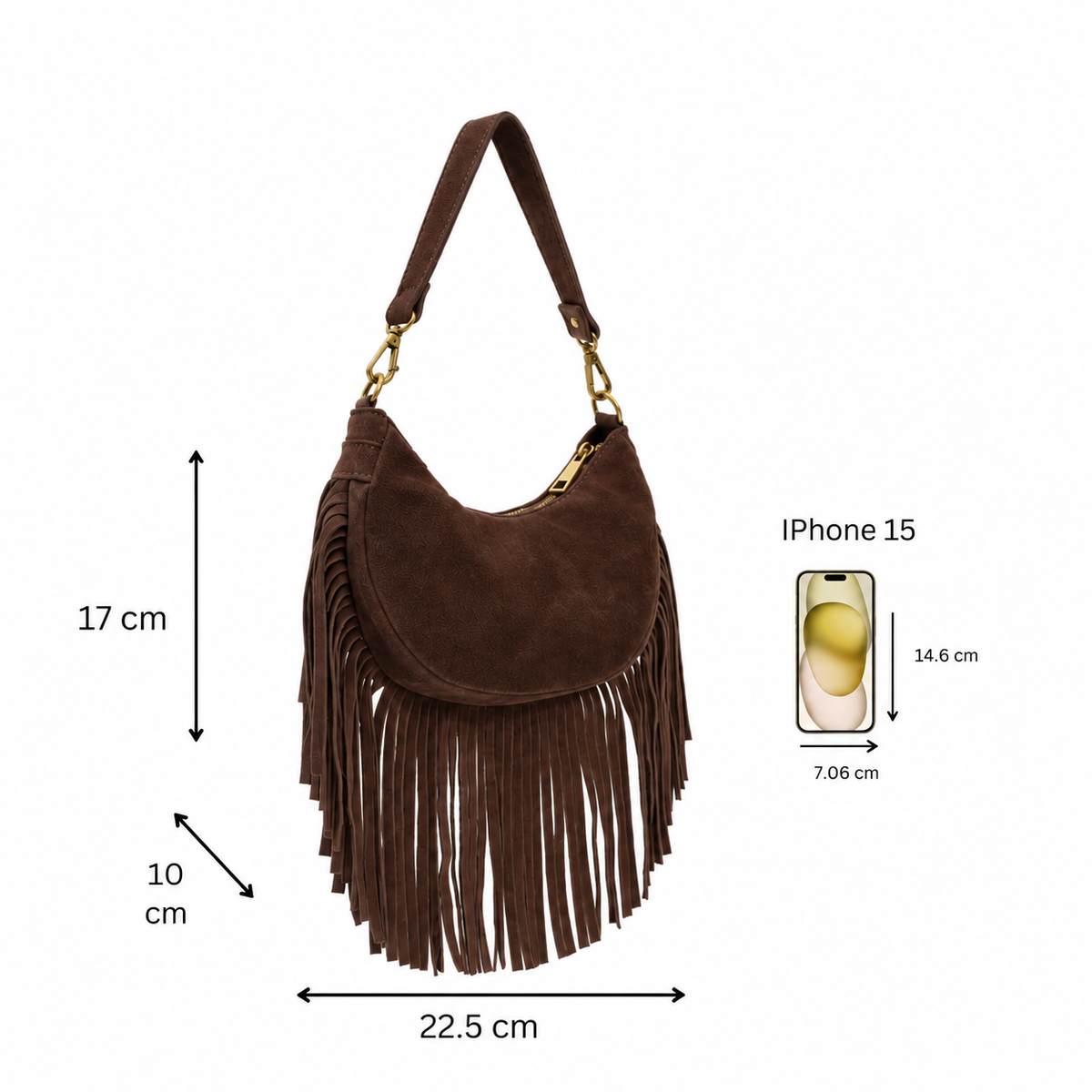 Bolso serraje flecos RAQUEL