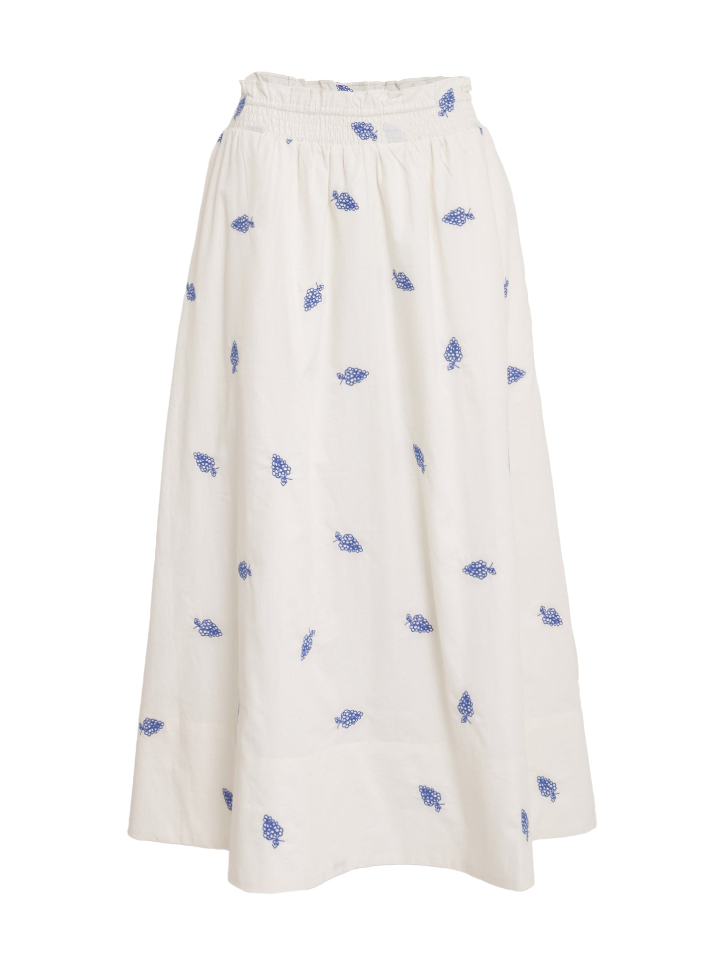 Falda midi con bordados DITTANY