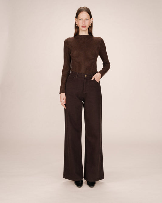 Pantalón vaquero chocolate BUFFY