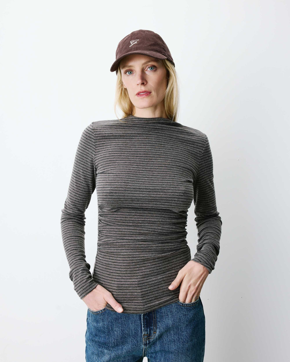 Top rayas gris LAREE
