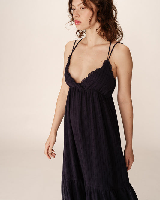 Vestido largo azul noche MIMI