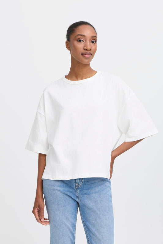 Camiseta extra loose blanca BECCA