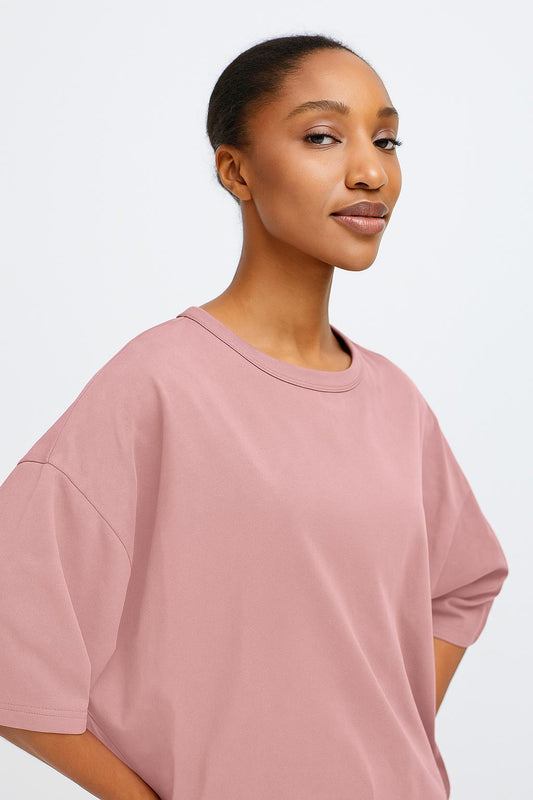 Camiseta extra loose rosa BECCA