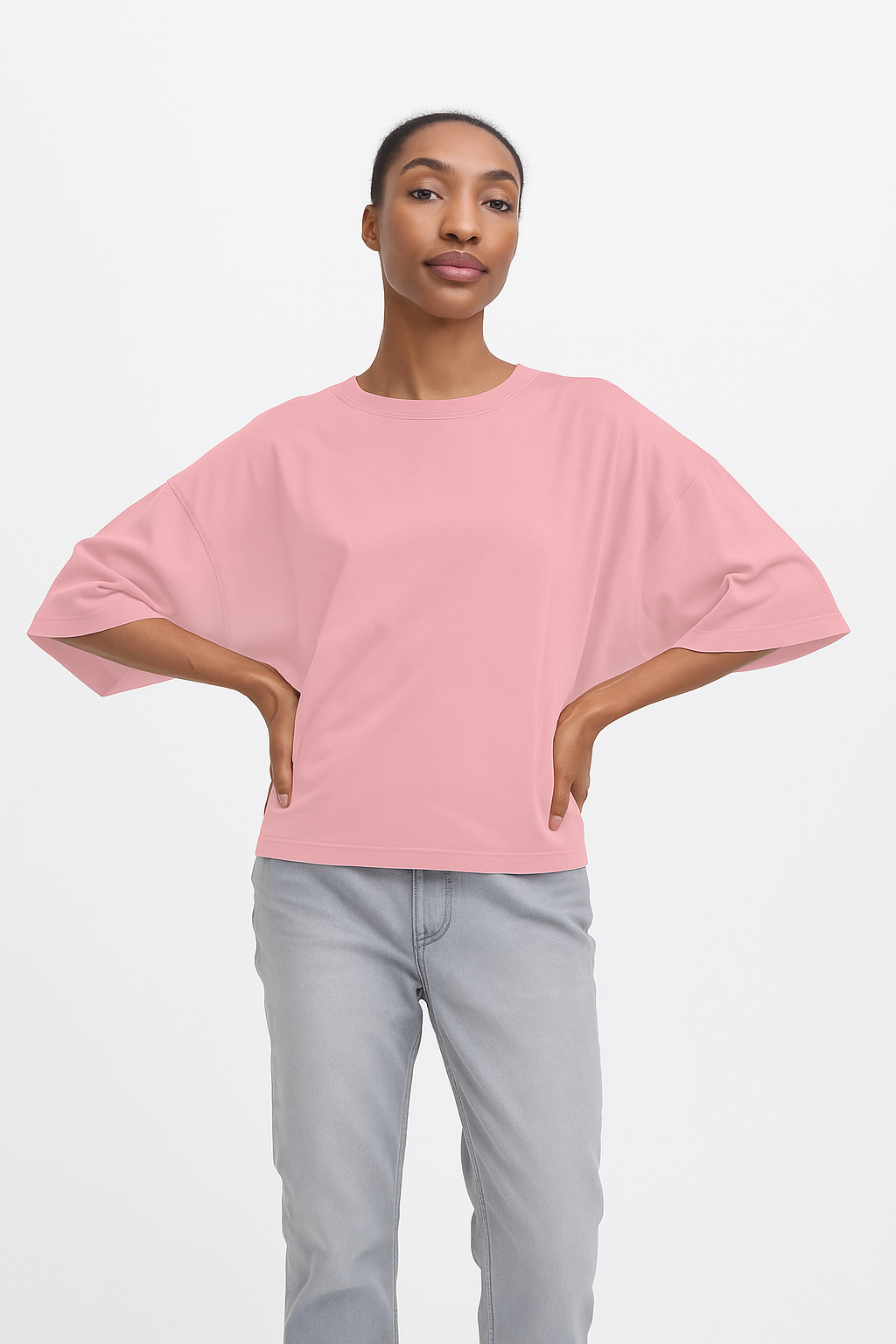 Camiseta extra loose rosa BECCA