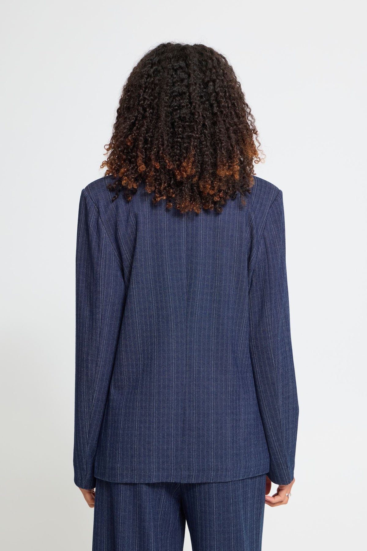 Blazer de jacquard marino PINELLE