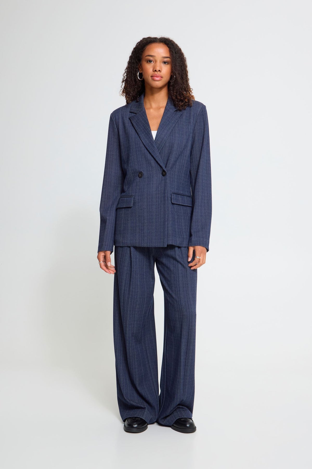 Blazer de jacquard marino PINELLE