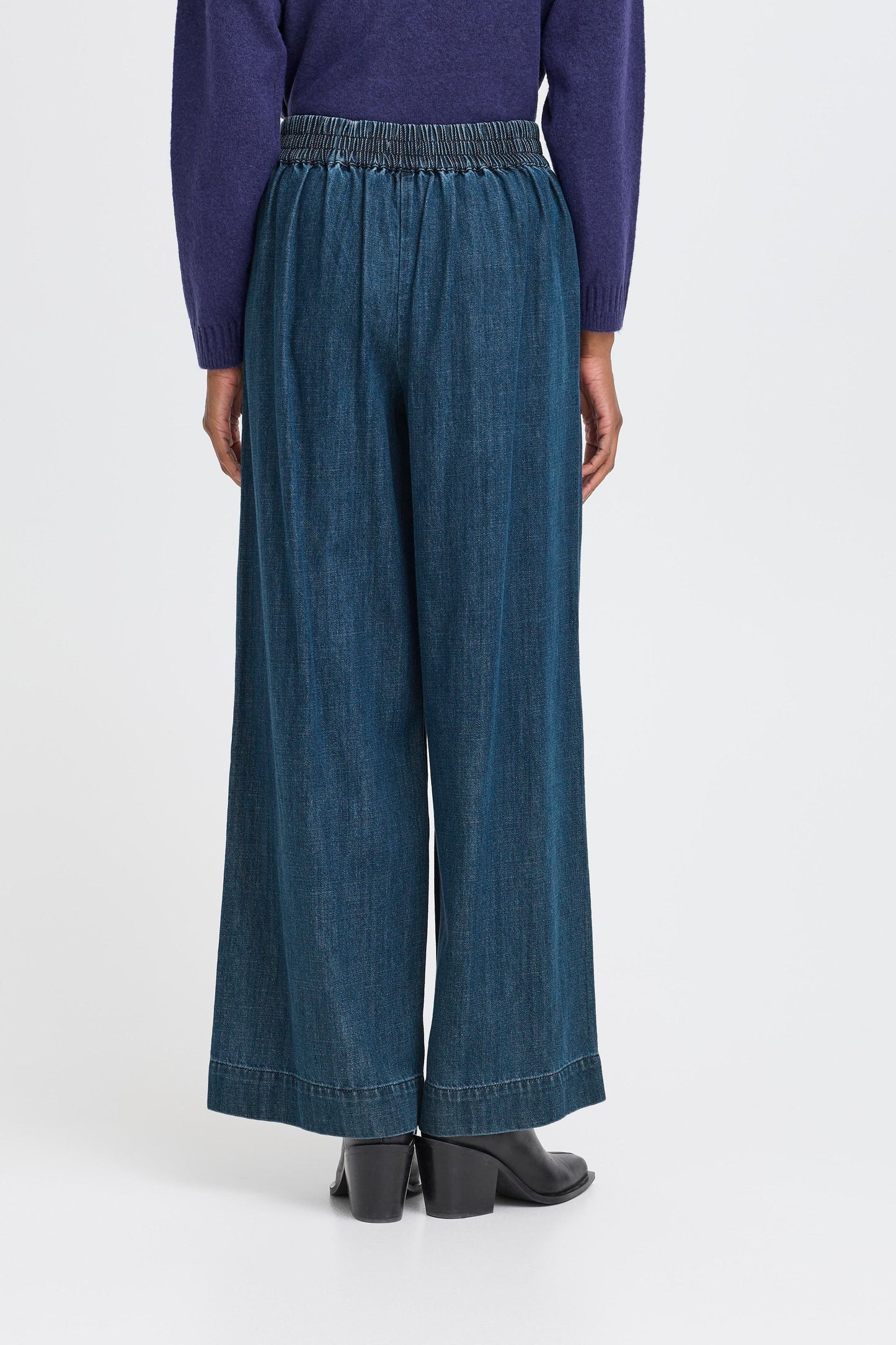 Pantalón vaquero ancho con goma BONNIE