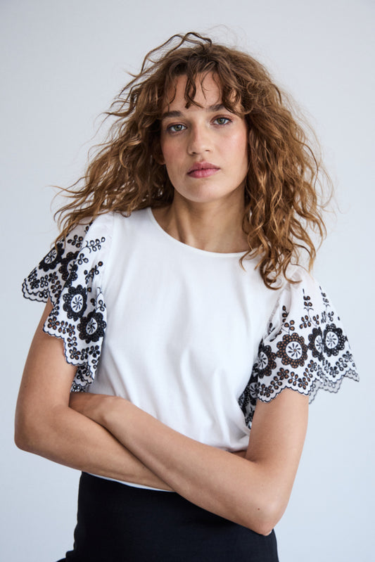 Blusa manga bordada MANON