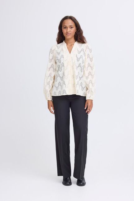 Camisa con troquelado geométrico JENNE