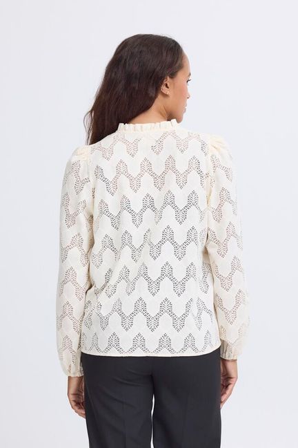 Camisa con troquelado geométrico JENNE