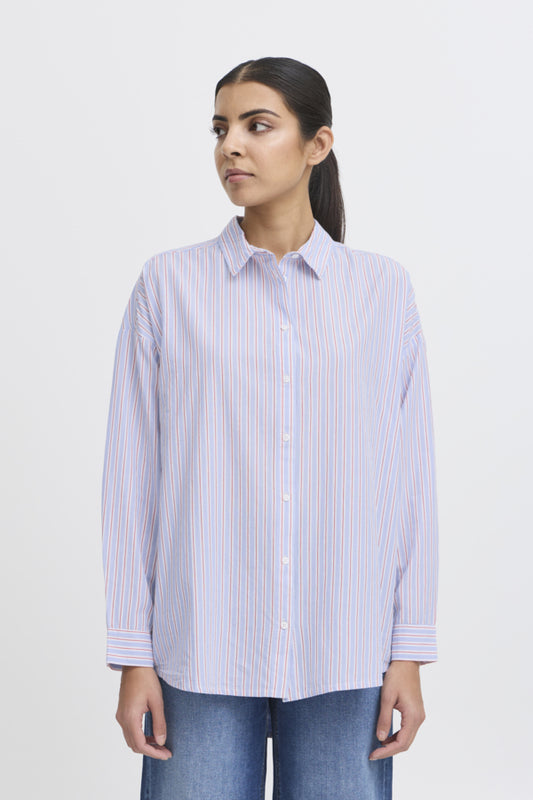Camisa de rayas azules y rojas MOON