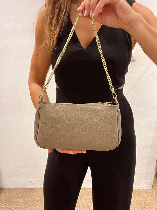 Bolso piel beige MINIMAL