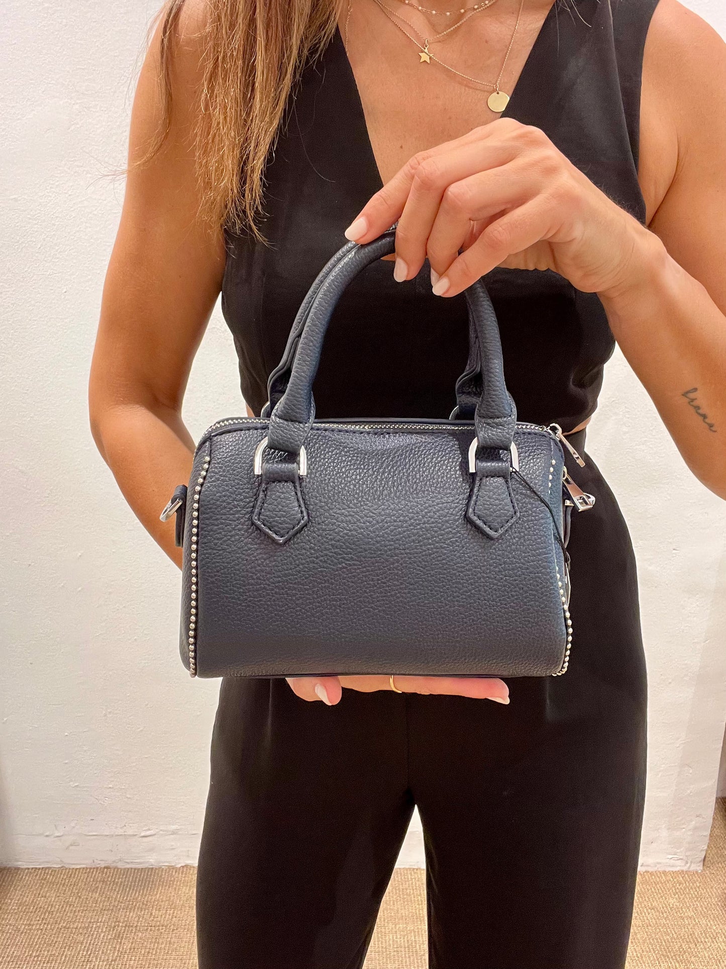 Bolso cremalleras marino ZADIG