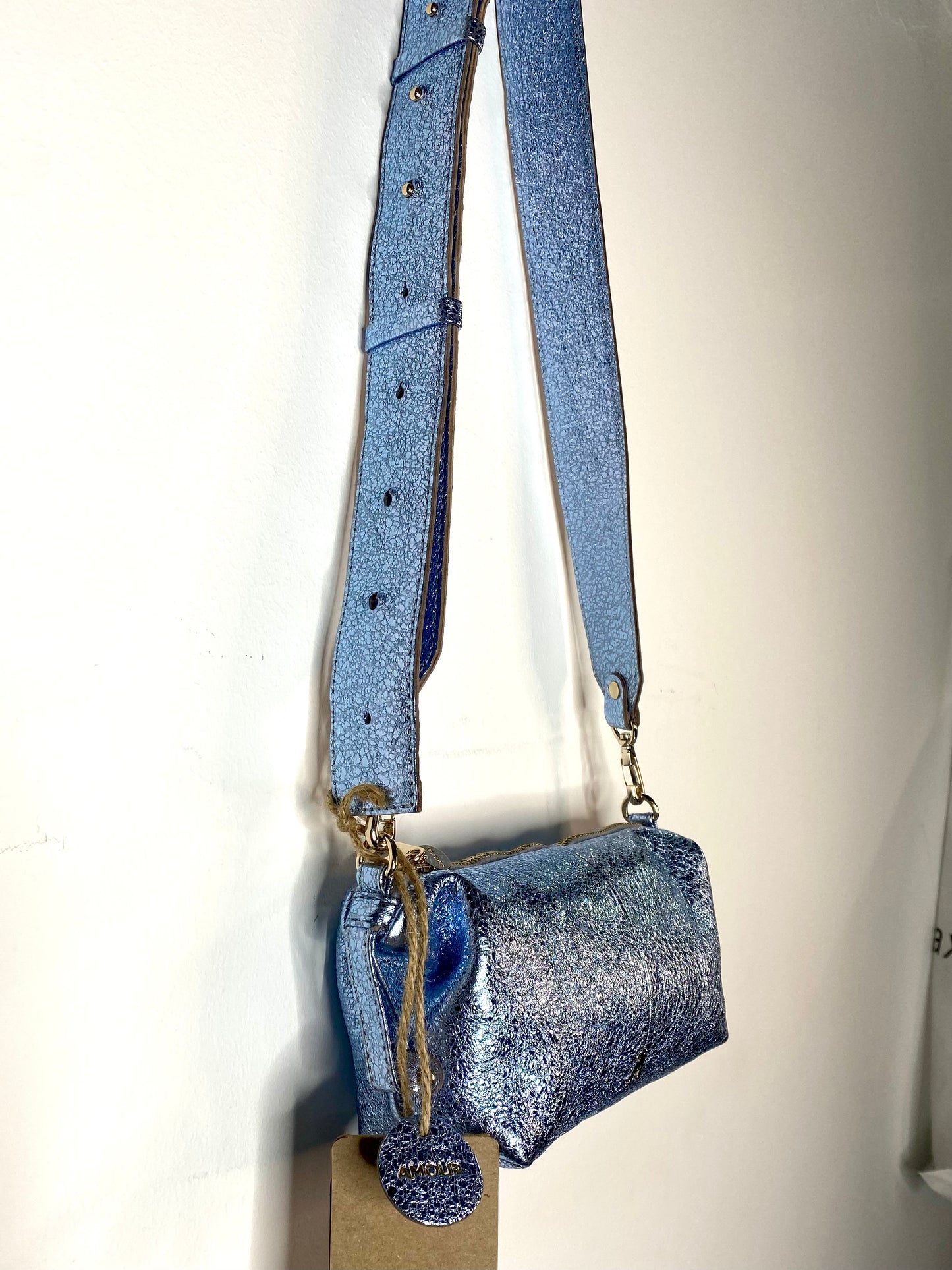 Bolso azul CIELO metalizado