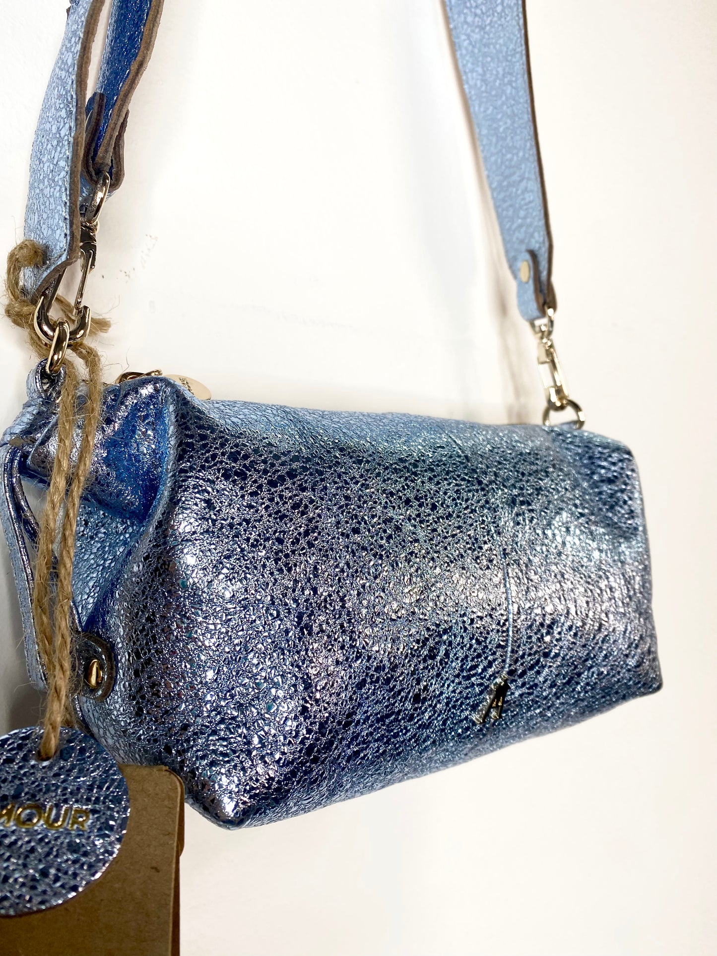 Bolso azul CIELO metalizado