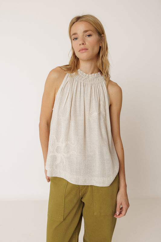 Top halter bordado DAMA