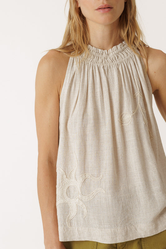 Top halter bordado DAMA