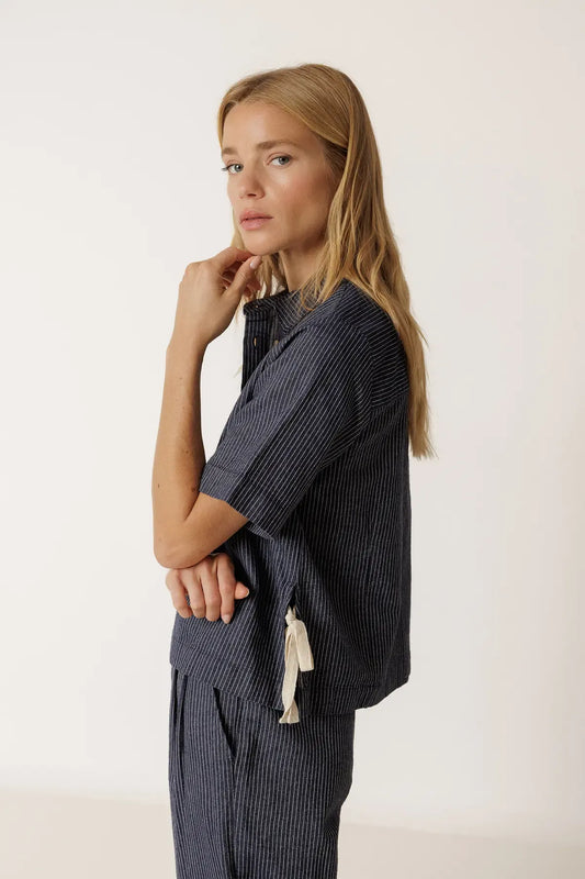Camisa rayas con lazada DIPA