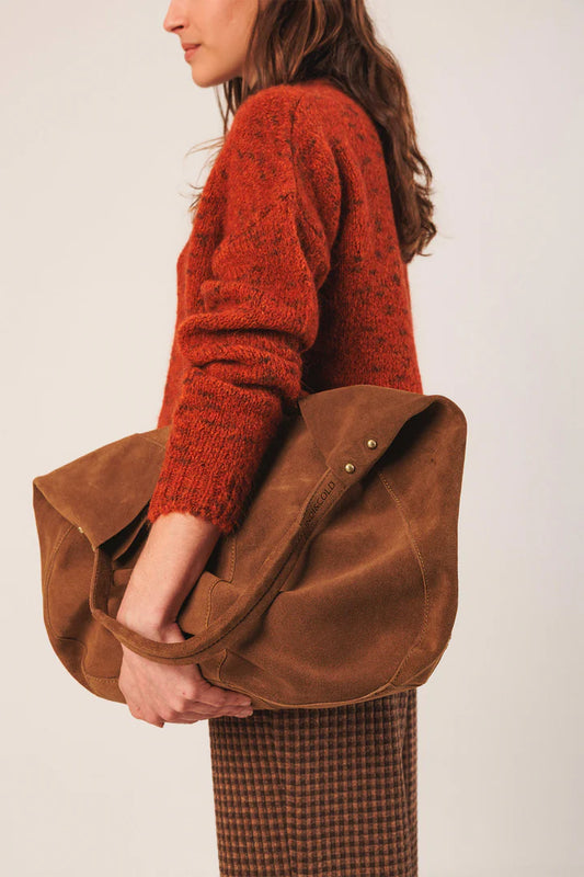 Bolso tote serraje BEVERLY tabaco