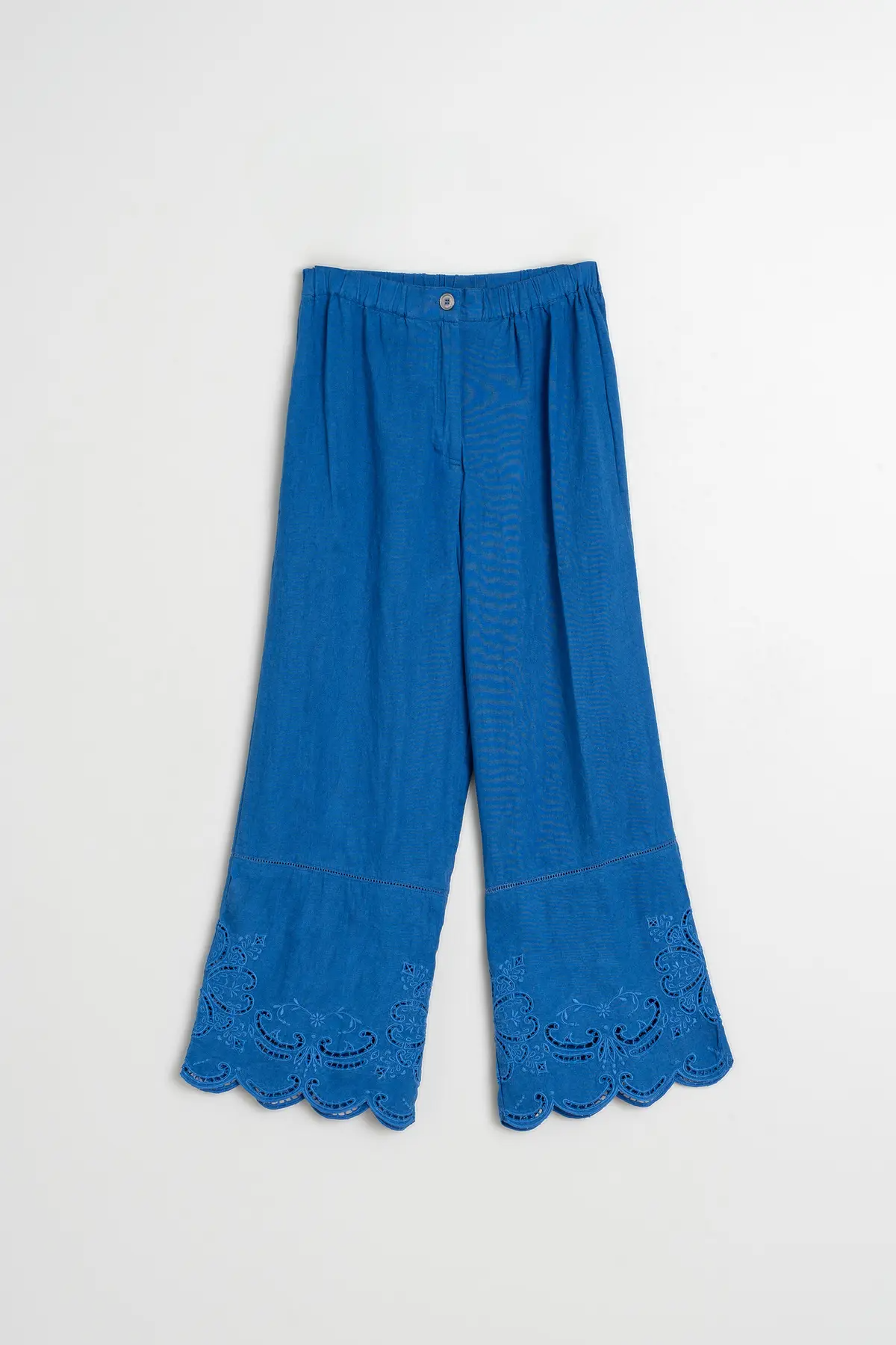 Pantalón bordado azul DENISSE