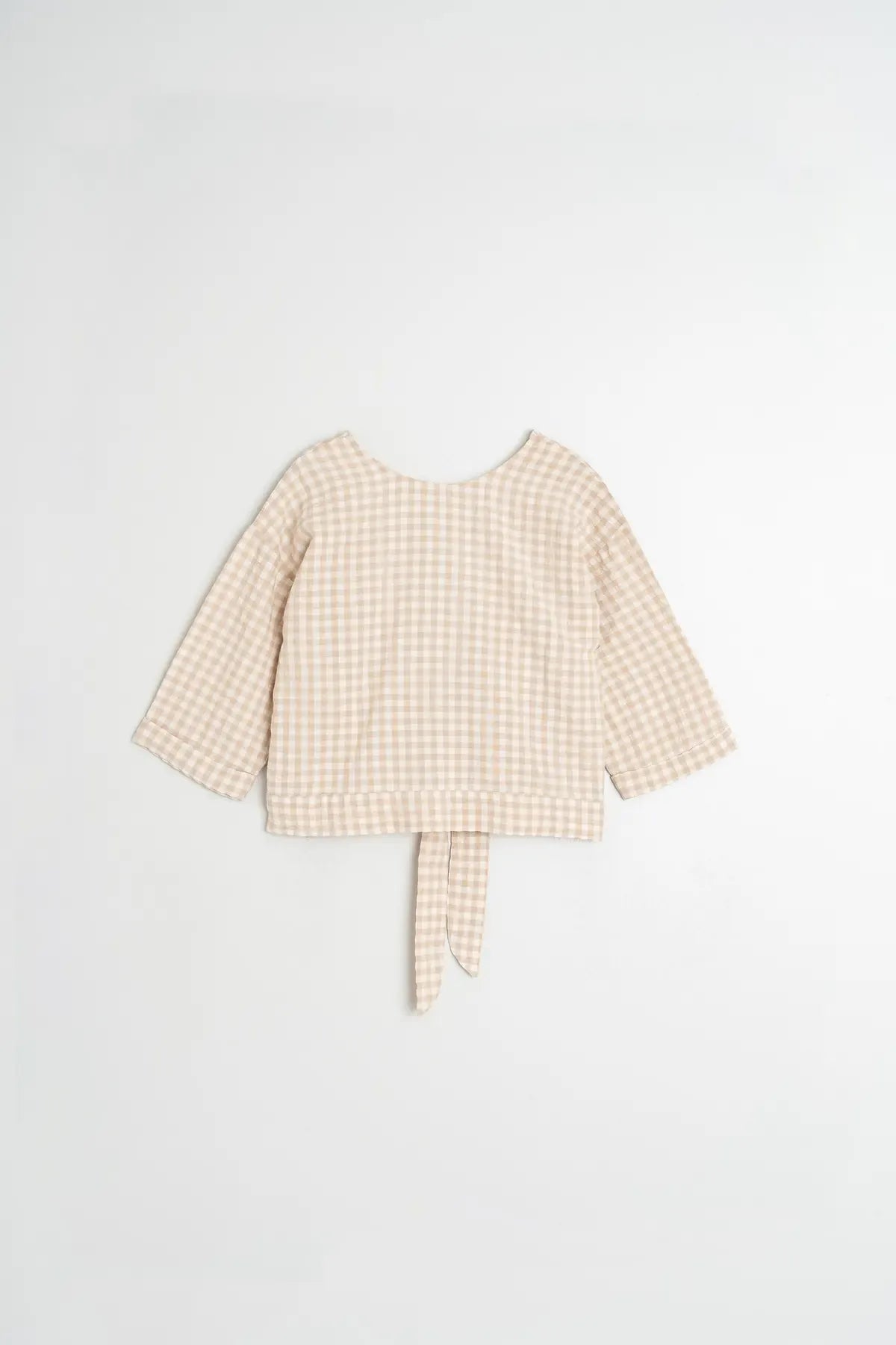 Camisa vichy con lazada DINA