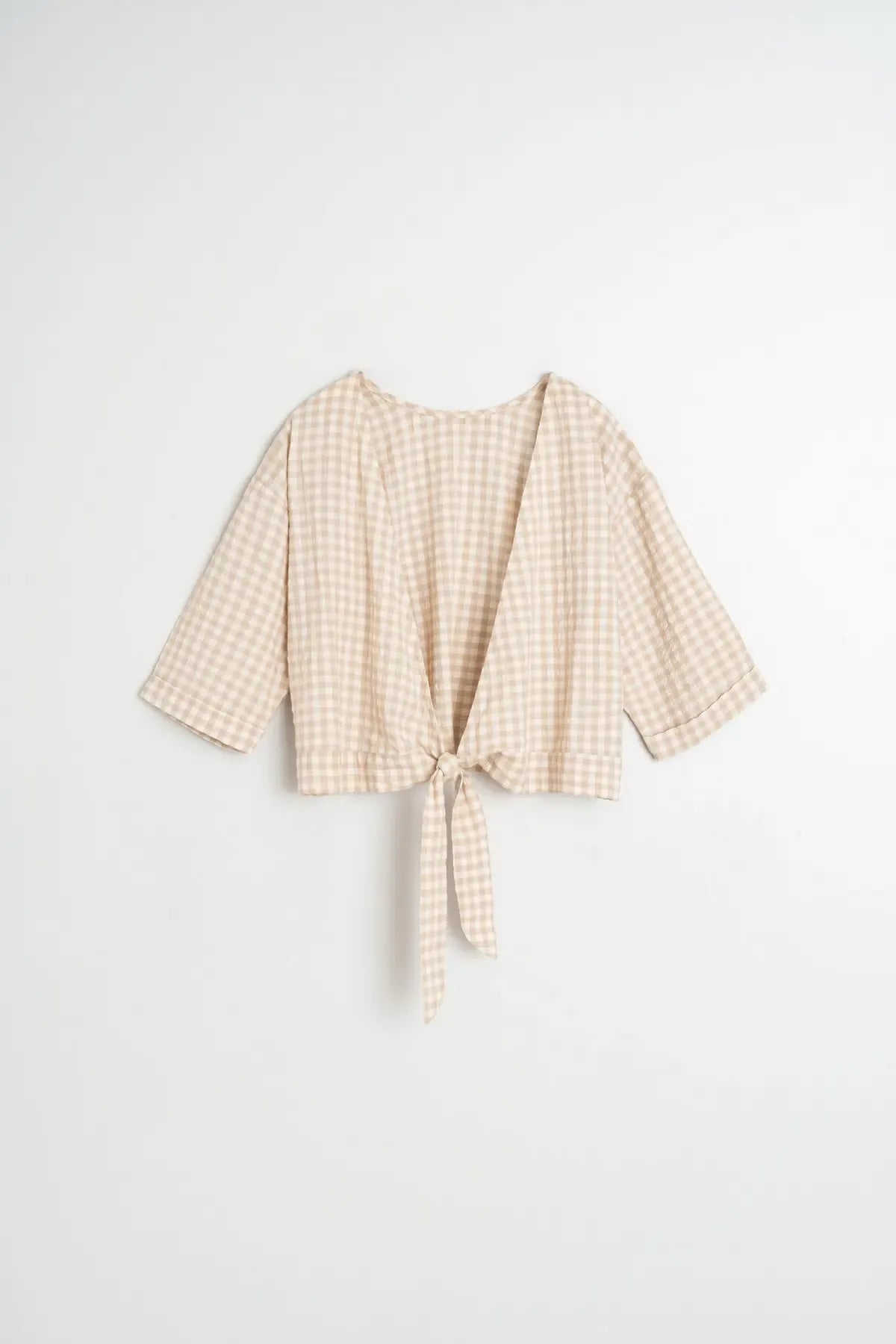 Camisa vichy con lazada DINA