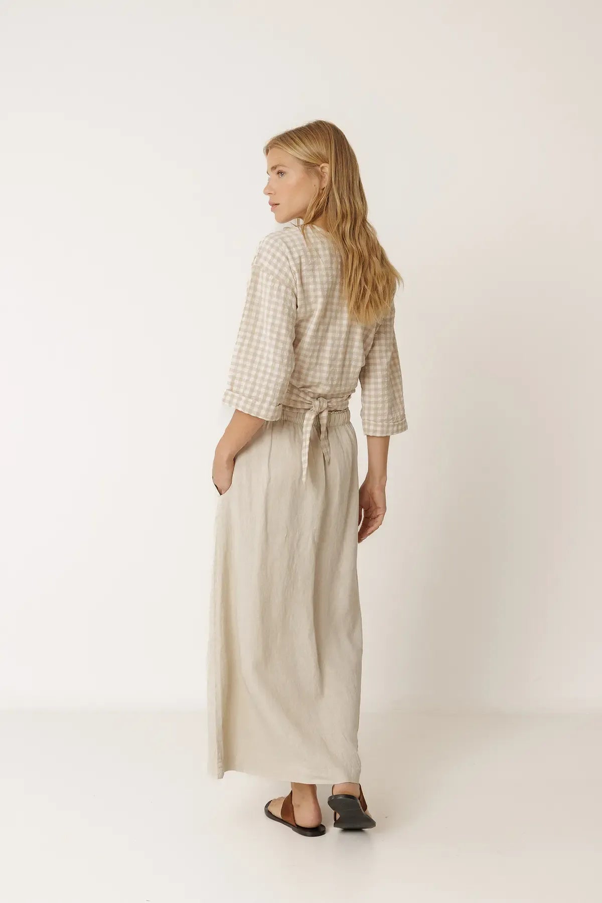 Camisa vichy con lazada DINA