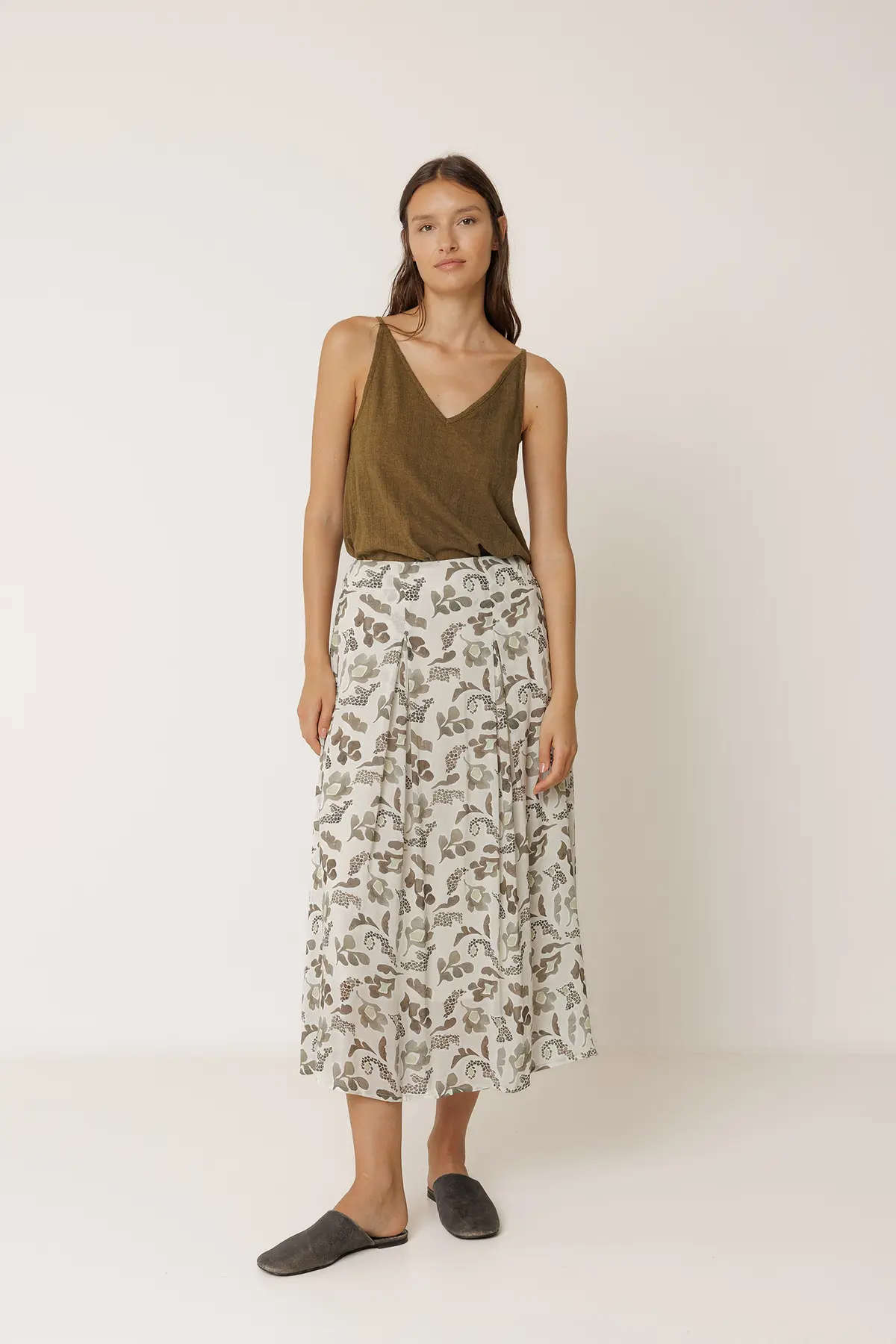 Camiseta tirantes kaki DIANA