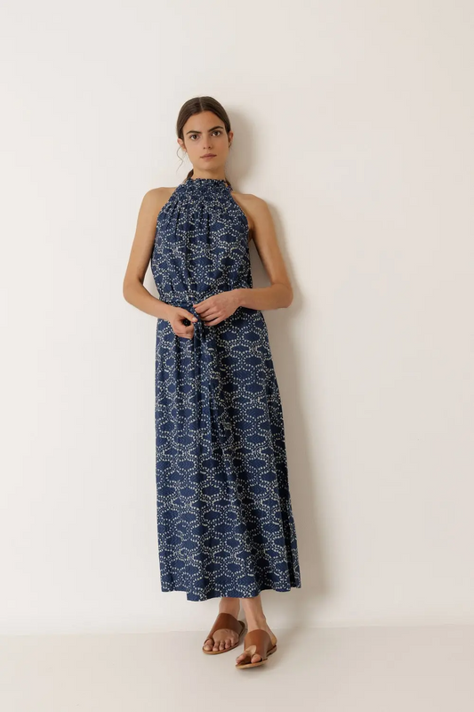 Vestido cuello halter DACIA