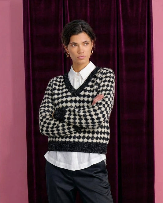 Jersey geométrico negro BILMA