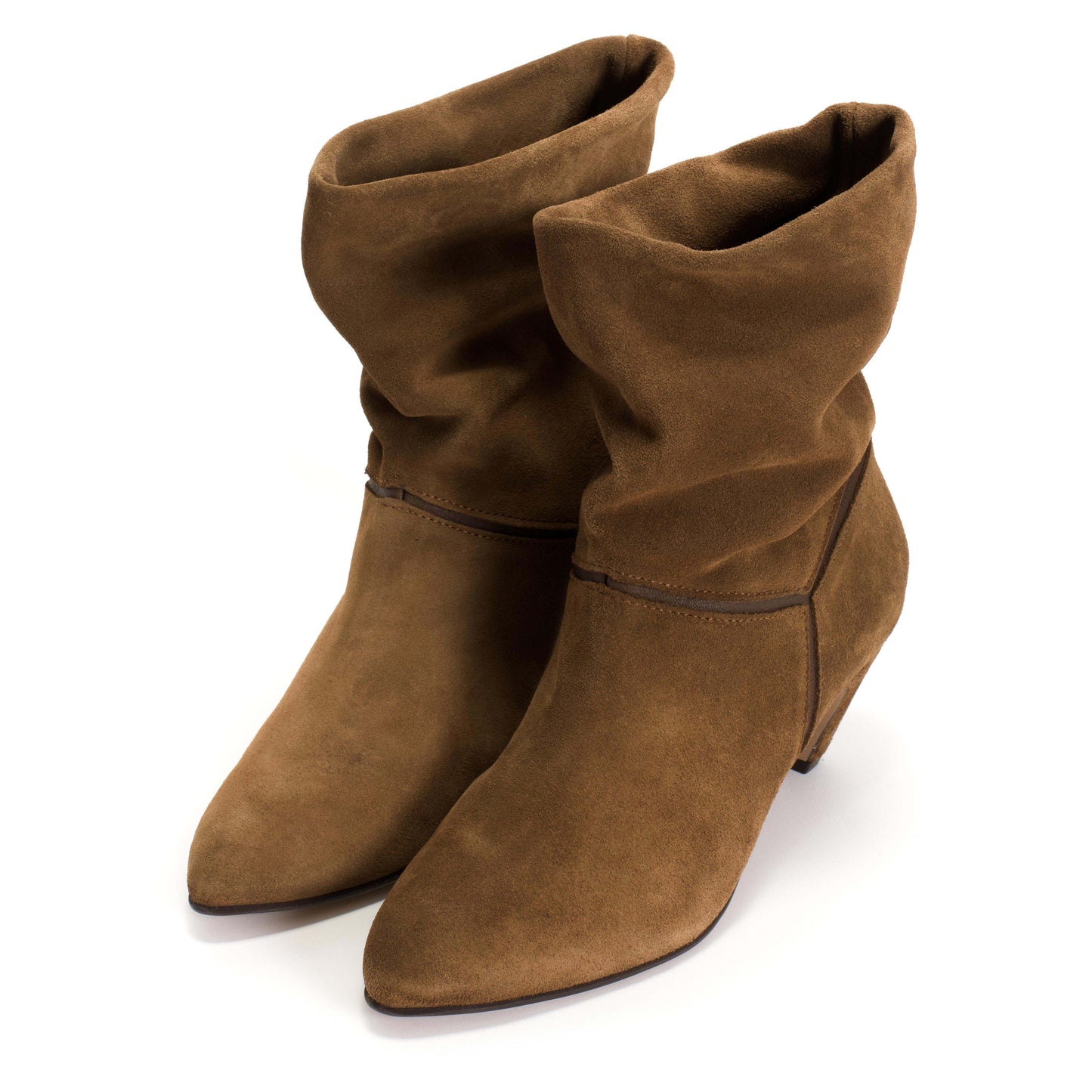 Botas holgadas de ante marrón ANONYMOUS